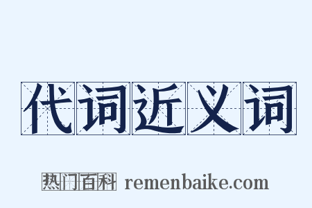 代词近义词是什么意思的图片